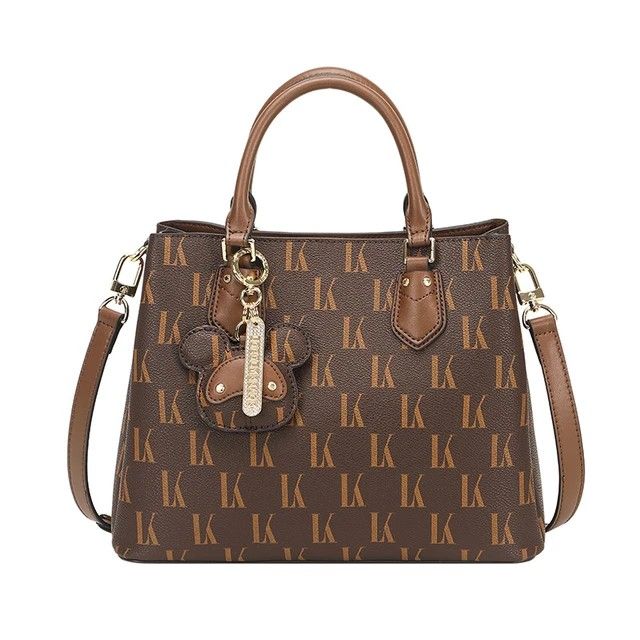Lordly Knack Monogram Structured Satchel Bag & Crossbody with Charm